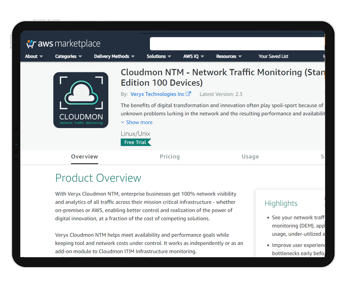 Cloudmon NTM on AWS